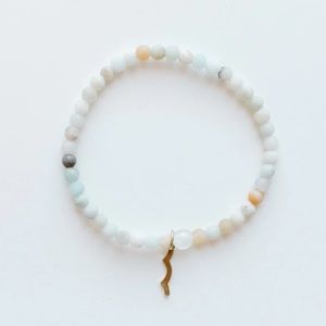 SAILORMADE RAYMINDER UV AWARENESS BRACELET IN FROSTED AMAZONITE 4mm. New